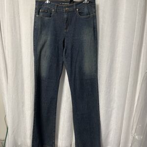 DKNY Bootcut Jeans Medium Wash Cotton Blend Size 10 Long